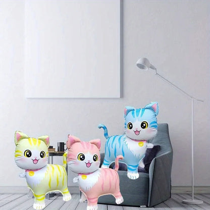 1pcs Cartoon Standing Cat Shape Foil Animal Balloon Baby Shower Birthday Party Decoration Wedding Valentine's Day Decor Balloons
