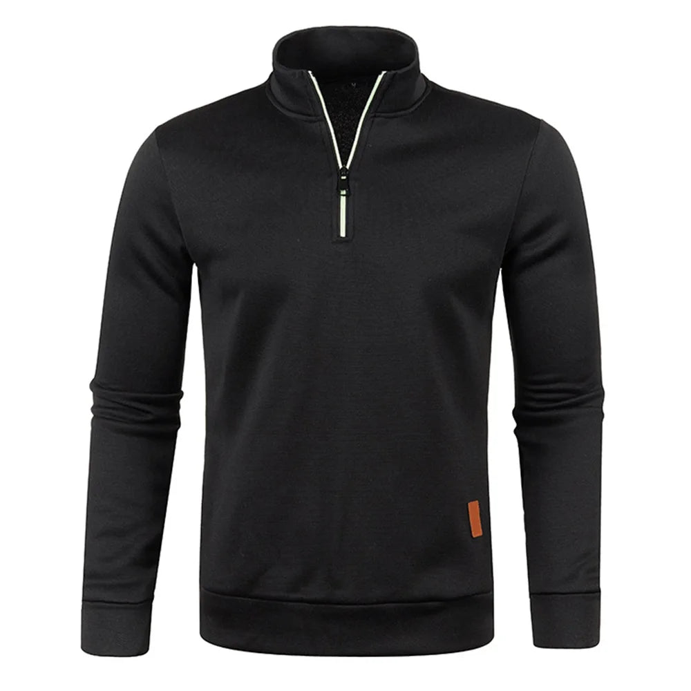 Men's Thick Half Zipper Pullover Turtleneck Sweatshirts