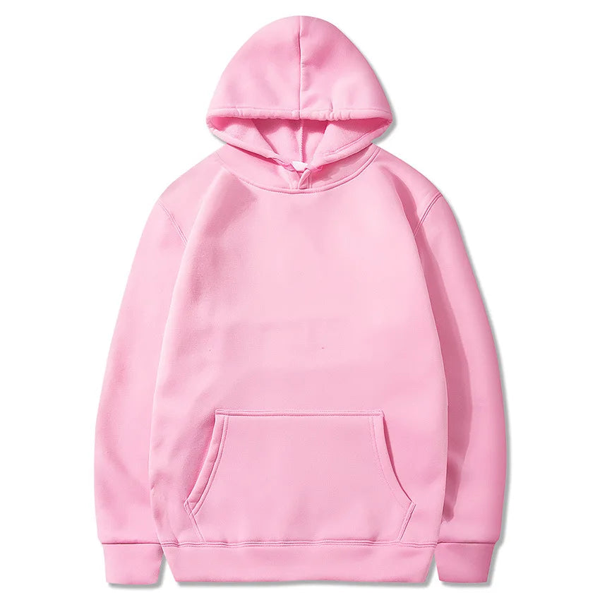 Men's and Women's Solid Color Pocket Hoodies: Fashionable, Casual, Sports Fitness Sweatshirts, Multi-Color Pullovers