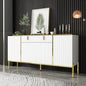 63" Modern Sideboard with Drawer & Pop‑Up Doors – Metal Legs