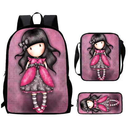 Santoro Gorjuss Kids School Backpack Set – Lightweight Backpack, Shoulder Bag & Pencil Case