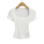 Women’s Square Collar Sexy Summer Crop Top