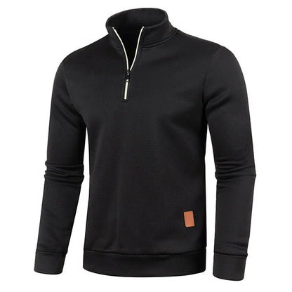Men's Thick Half Zipper Pullover Turtleneck Sweatshirts