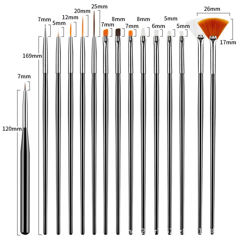 15pcs/lot Fondant Cake Painting Brush Icing Pastry Brushes Cake Decorating Tools Baking Accessories Fondant Cake Carving Pen