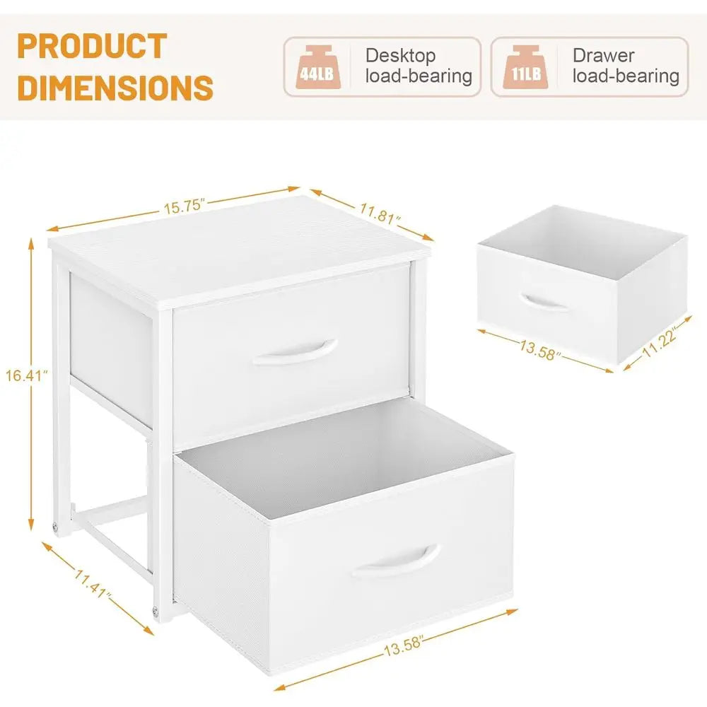 Stackable Closet Storage Drawers – White