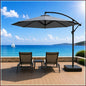 10FT Cantilever Pool Umbrella with Base — UV Protection & 360° Rotation
