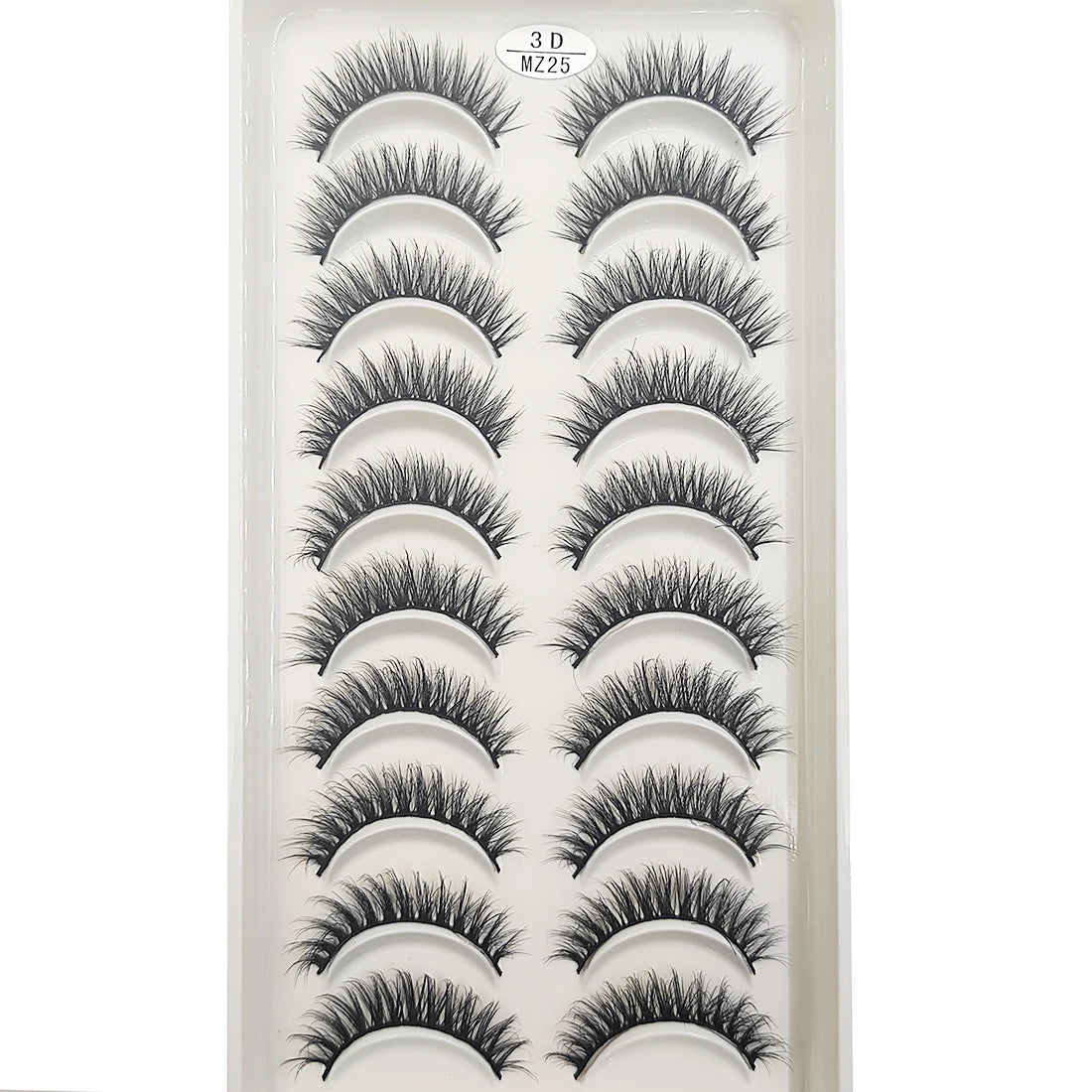 10 Pairs of Natural 3D Mink Lashes
