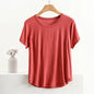 XL to 8XL plus size O-Neck Tshirts Women's basic T-shirt solid color half sleeves summer simple Tee Tops Bottoming Tees all mat