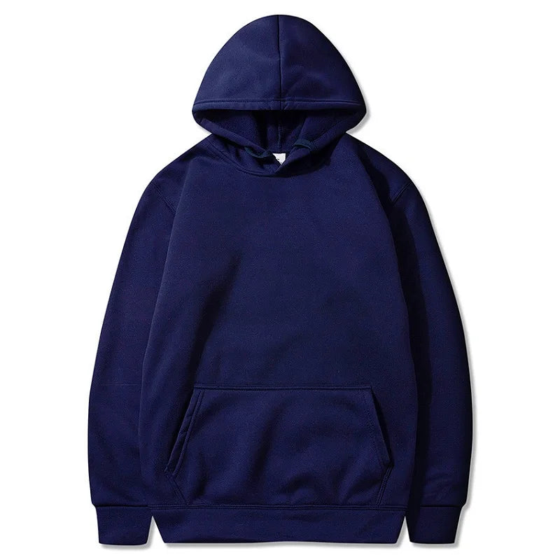 Men's and Women's Solid Color Pocket Hoodies: Fashionable, Casual, Sports Fitness Sweatshirts, Multi-Color Pullovers