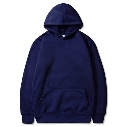 Men's and Women's Solid Color Pocket Hoodies: Fashionable, Casual, Sports Fitness Sweatshirts, Multi-Color Pullovers
