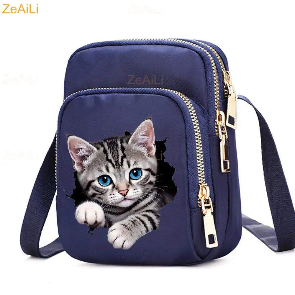 Cat & Dog Faith Quote Crossbody Phone Bag