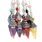Crystal Healing Stone Quartz Pendulums Spiritual Hexagonal Pointed Resin Witchcraft Supplies Balancing Accessories Divination