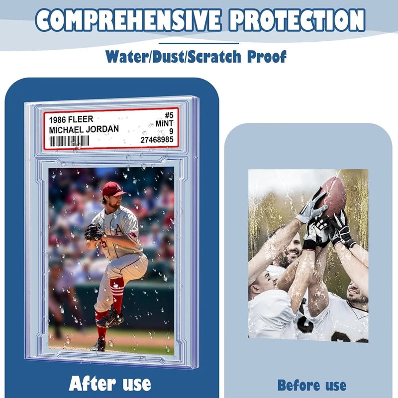 35/55/75/100PT Baseball Star Cards Slab Label Grade Trading Card Sleeves Protector Acrylic Stand Plastic Game PTCG Gift Kids Toy