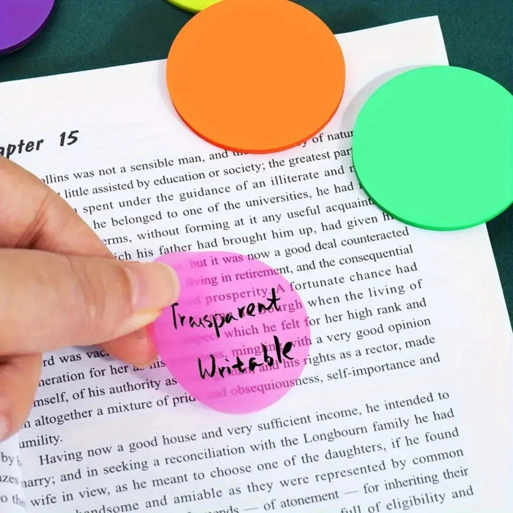160 Pack Multipurpose Waterproof Durable Fluorescent/Solid Sticky Notes