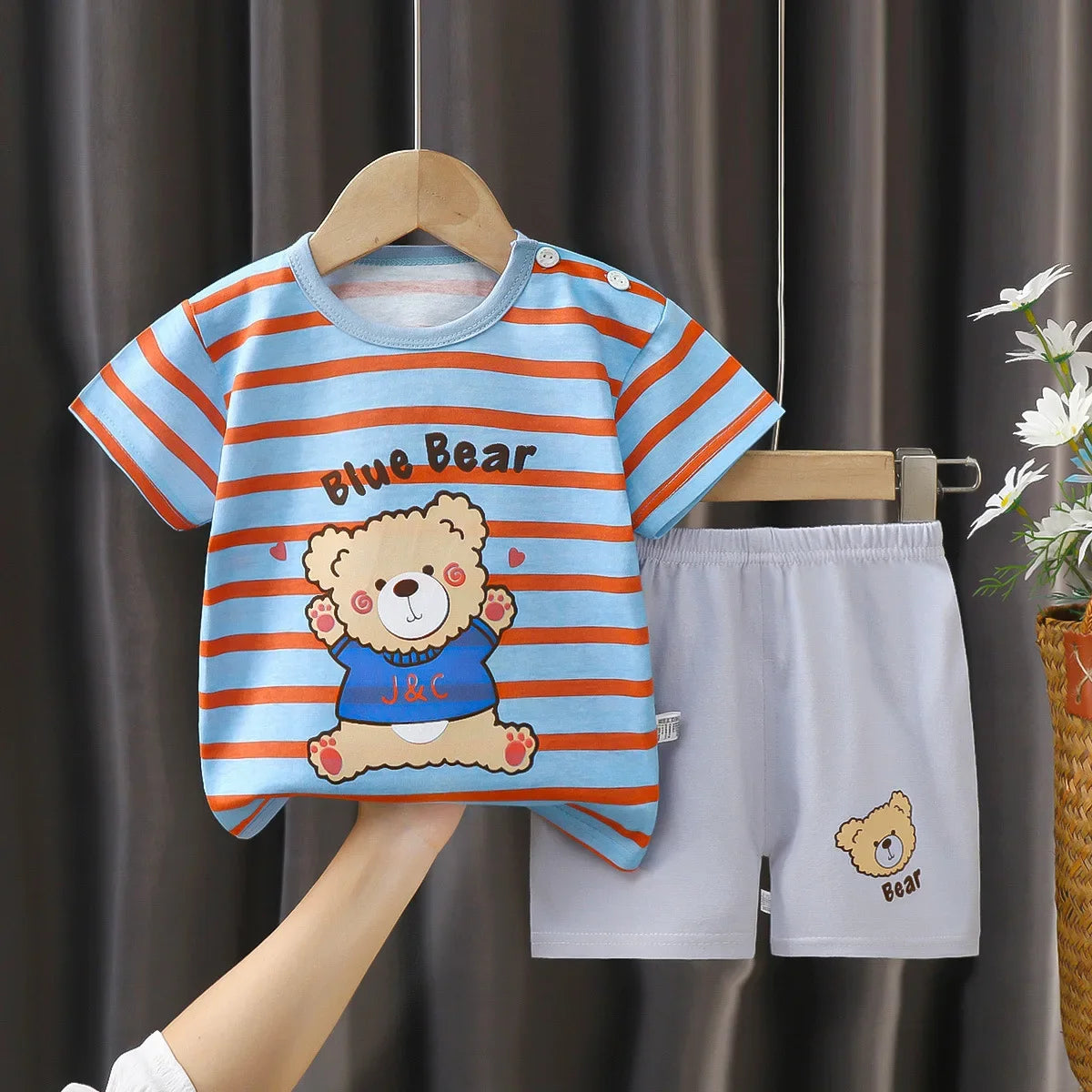 Casual Baby Boy Short Sleeve Sports T-shirt and  Shorts Set