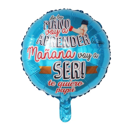 10pcs 18Inch Spanish English Happy Father's Day Foil Helium Balloon Feliz Dia Super Papa Air Globos Party Decoration Gift Baloes