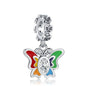 925 Sterling Silver Rainbow Heart Charm