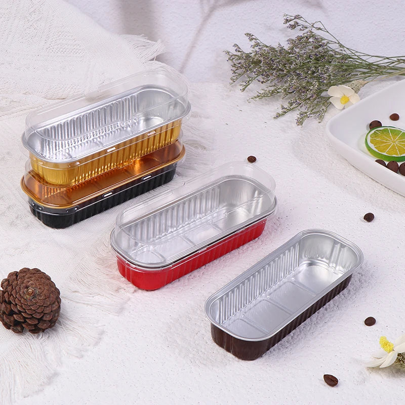 10‑Pack Mini Loaf Pans (With/Without Lids) – 6.8oz Aluminum Foil Bread & Muffin Containers