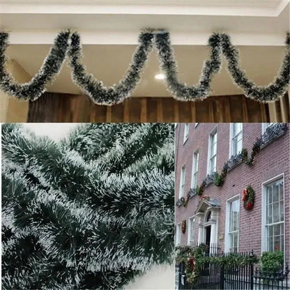 2M Christmas Eve Decoration Bar Tops Ribbon Garland Christmas Tree Kitchen Ornaments Wedding Party Christmas Decoration Prop
