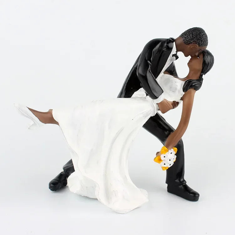 Bride & Groom Resin Cake Topper