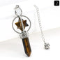 Natural Stone Spinning Merkaba Pendulum Divine Healing Crystal Point Pendant Metaphysical Spiritual Chakra Balance Blessing