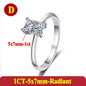 1-3 Carats Oval Radiant Moissanite Rings for Woman 925 Sterling Silver Jewelry Gift Woman's Wedding Moissanite Diamond Ring