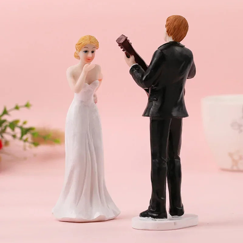 Humorous Wedding Couple Cake Figurine