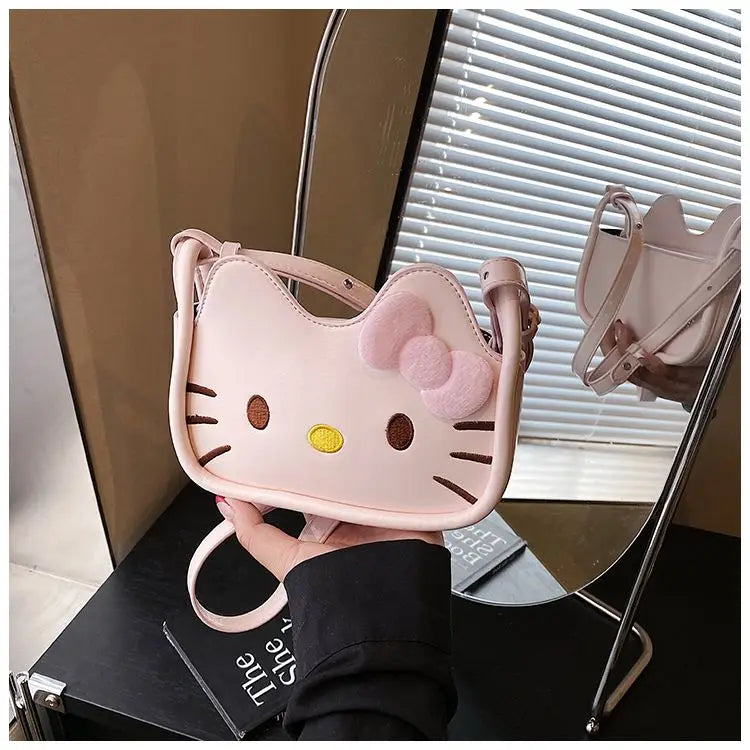 Hello Kitty Fashion Messenger Bag (Cute Cartoon Shoulder Handbag)