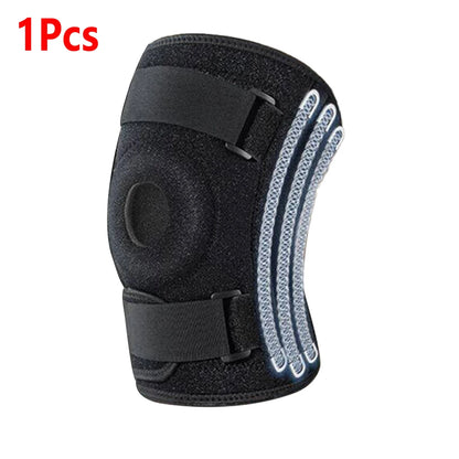 Plus‑Size Open‑Back Knee Brace – Side Stabilizers & Patella Support for Meniscus Tear Relief