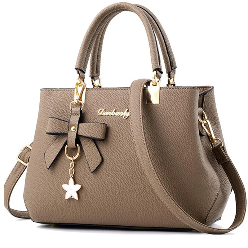 Fashion Women’s Large‑Capacity PU Leather Shoulder Bag (Vintage Designer Satchel &amp; Crossbody Tote)