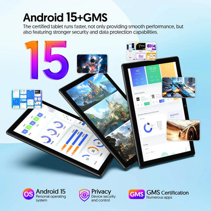 10" Android 15 Tablet (12GB+64GB)