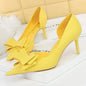 BIGTREE Shoes Bow-knot Woman Pumps Stiletto 10.5 Cm Women Basic Pump Pointed Toe Classic Pumps Sexy High Heels Women Shoes 2025