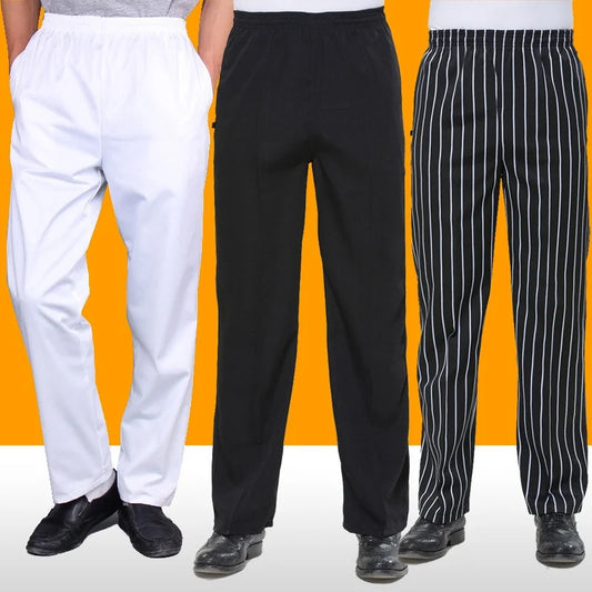Chef Pants for Men Women Black White Stripes Slim Fit Restaurant Waiter Cook  Uniform Kitchen Trousers Elegant Bride & Groom Wedding Cake Topper with Veil 4.3" - Anniversary, Bridal Shower, Engagement Party Decoration