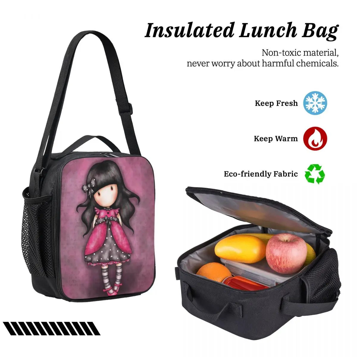 Santoro Gorjuss 3‑Piece Student Backpack Set – BookBag, Lunch Bag & Pencil Case