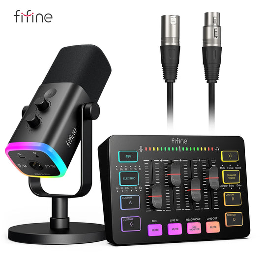 Gaming Audio Set Microphone/Mixer/Headset for Streaming Podcasting,Podcast Set for Youtube/OBS/Tiktok/X/VK - AM8/H9/SC3