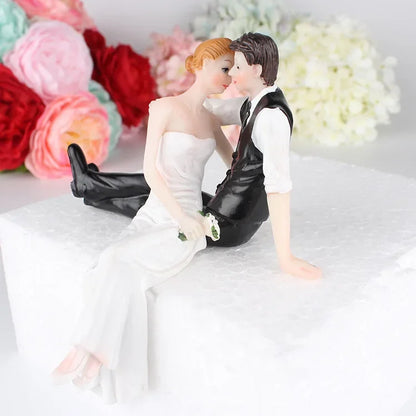 Bride & Groom Resin Cake Topper