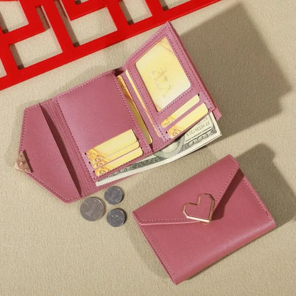 Women's Metal Small Wallet Short Fold