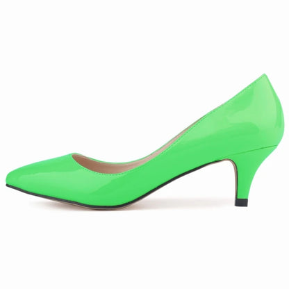 Women Pumps Classic Sexy Pointed Toes 5cm Low Med Kitten High Heels Shoes Spring Brand Design Dress Wedding Shoes Big Size 35-42