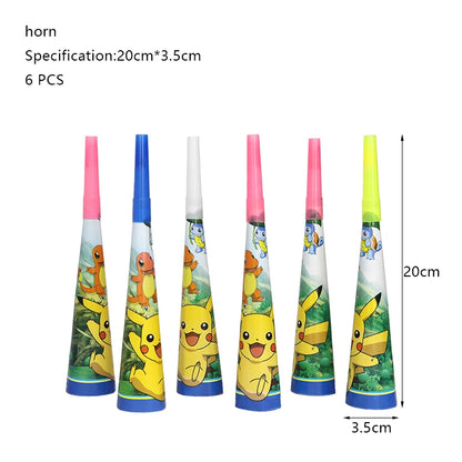 Pikachu Birthday Party Decoration Set (Backdrop · Balloons · Tableware · Kids Party Kit)