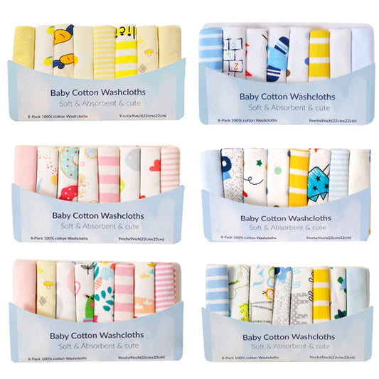 5/8 Pcs/Set Cotton Newborn Baby Towels Saliva Towel Nursing Towel