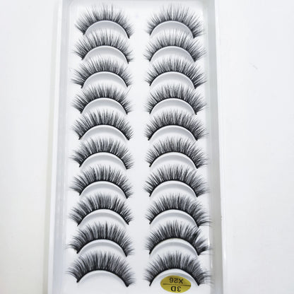 10 Pairs of Natural 3D Mink Lashes
