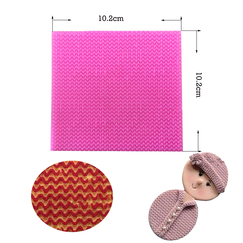 Texture Molding Silicone Molds for Fondant Cake Decorating Molded