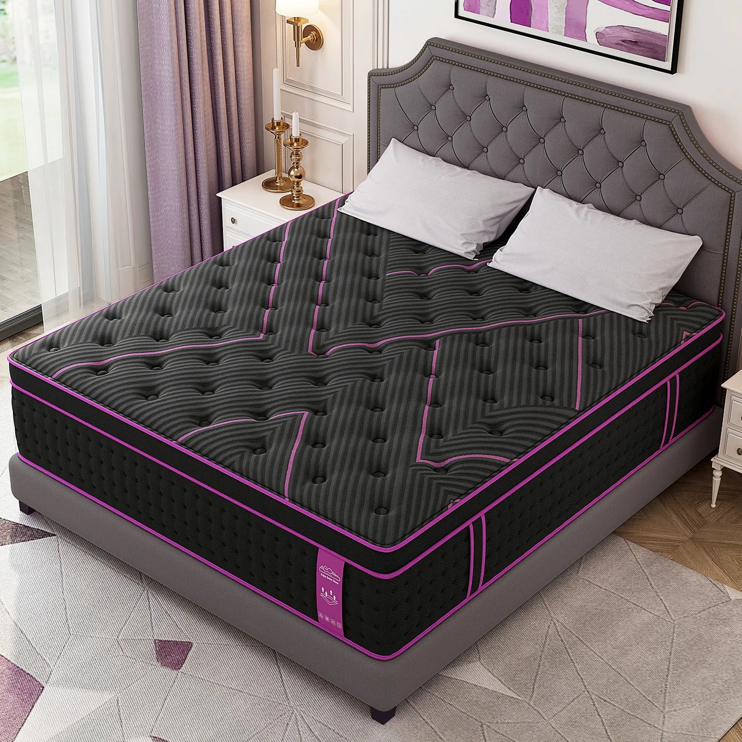 12/14" Medium‑Firm Hybrid Mattress — Gel Memory Foam & Pocket Springs