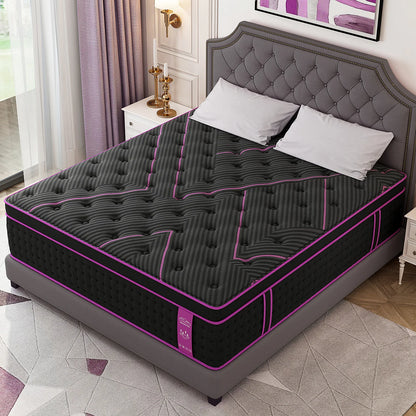 12/14" Medium‑Firm Hybrid Mattress — Gel Memory Foam & Pocket Springs