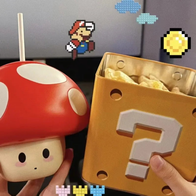 Super Mario Question Block Popcorn Bucket & Mushroom Cup