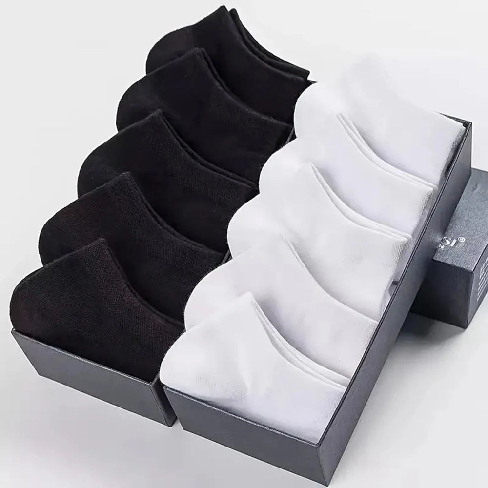 10/20/40 Pairs Men's Boat Socks Sweat Absorption Ankle