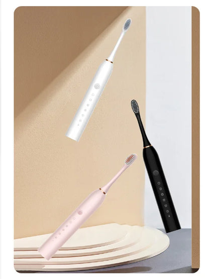 Electric Ultrasonic Toothbrush – 6‑Speed USB Rechargeable Soft Bristles