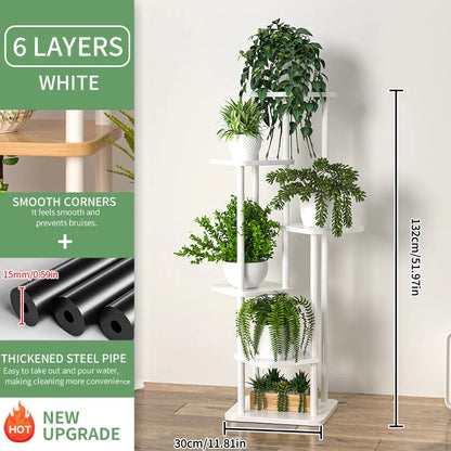 Wooden 4/5/6‑Tier Plant Stand – Multi‑Pot Display