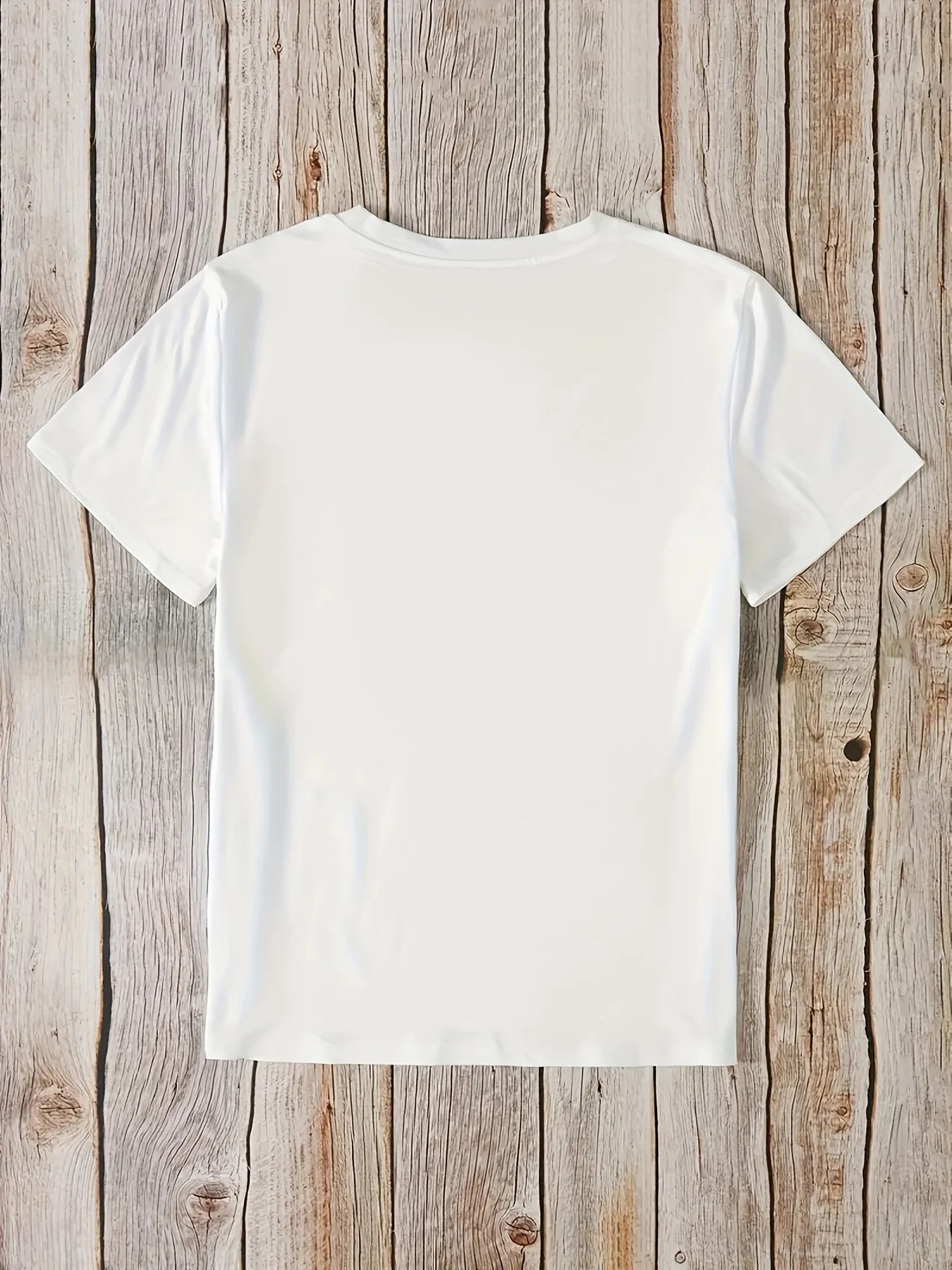 Letter & Chicken Print T-shirt, Casual Short Sleeve Crew Neck Top, Women's Clothing