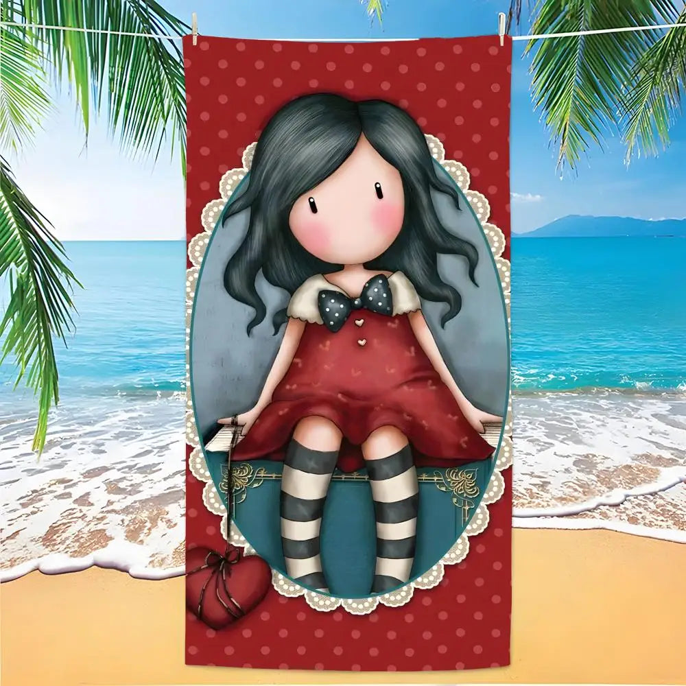 Santoro Gorjuss Quick‑Dry Beach Towel – Sand‑Free Microfiber